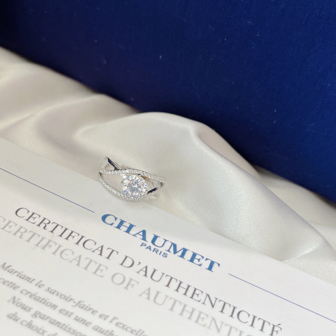 CMRS006 S925 Sterling silver 18k white gold plated Diamond liens ring - ccjewelryacc