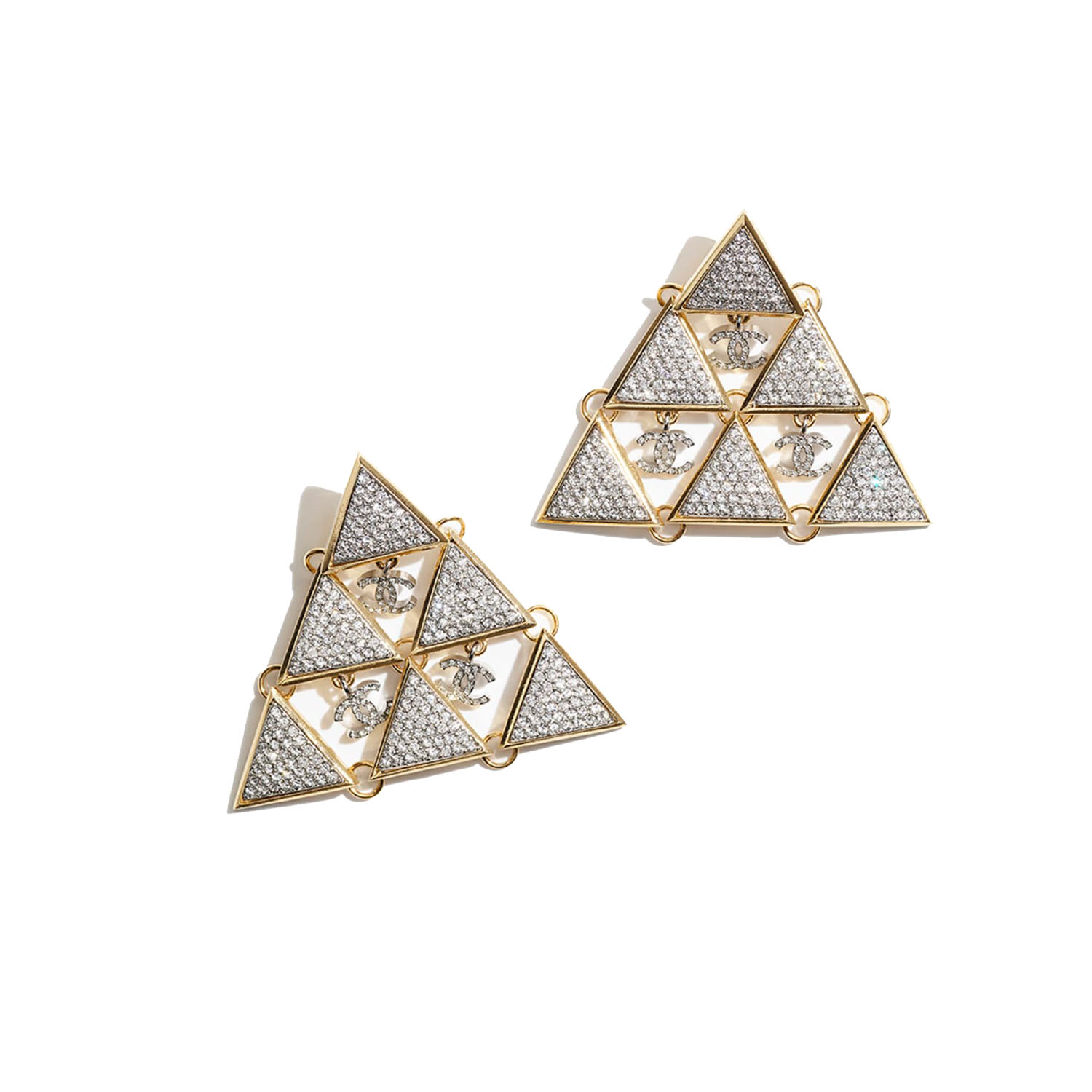 CCE634 Full crystal triangle cc Earring For Women - ccjewelryacc