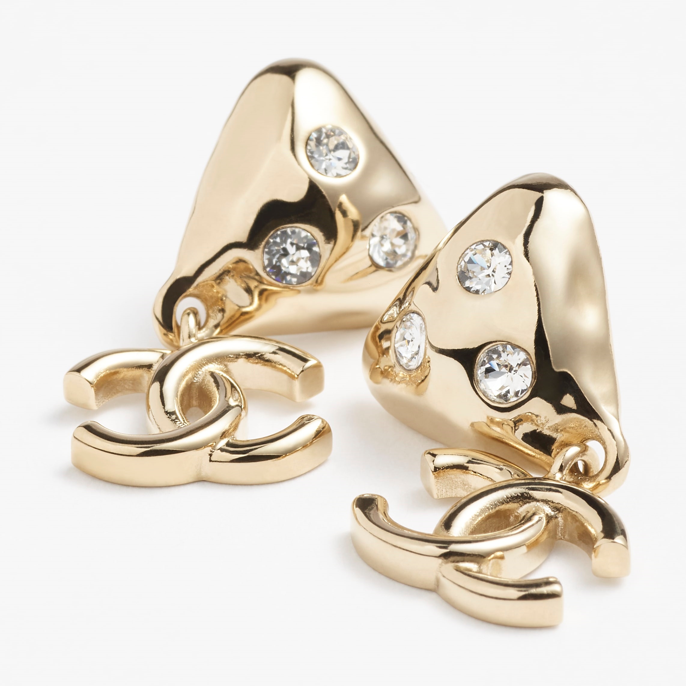 CCE857 24B Metal cc logo Pendant earring - ccjewelryacc