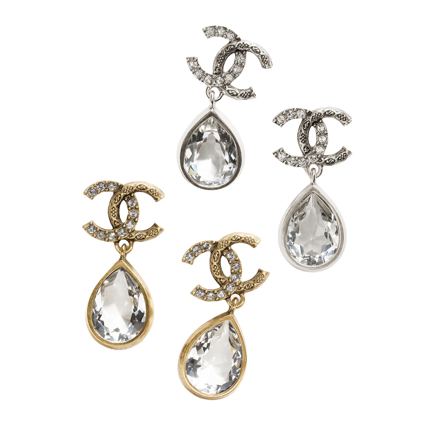 CCE821 Vintage CC Logo drop earrings - ccjewelryacc