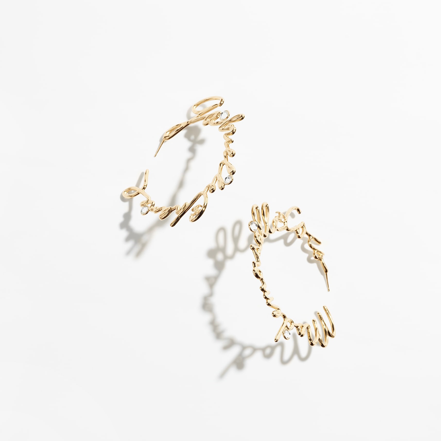 CCE792 Metal letters large hoop earrings - ccjewelryacc