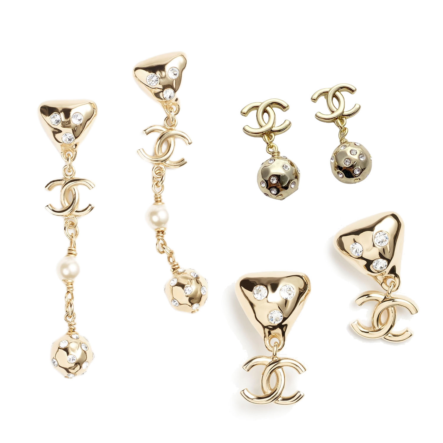 CCE857 24B Metal cc logo Pendant earring - ccjewelryacc