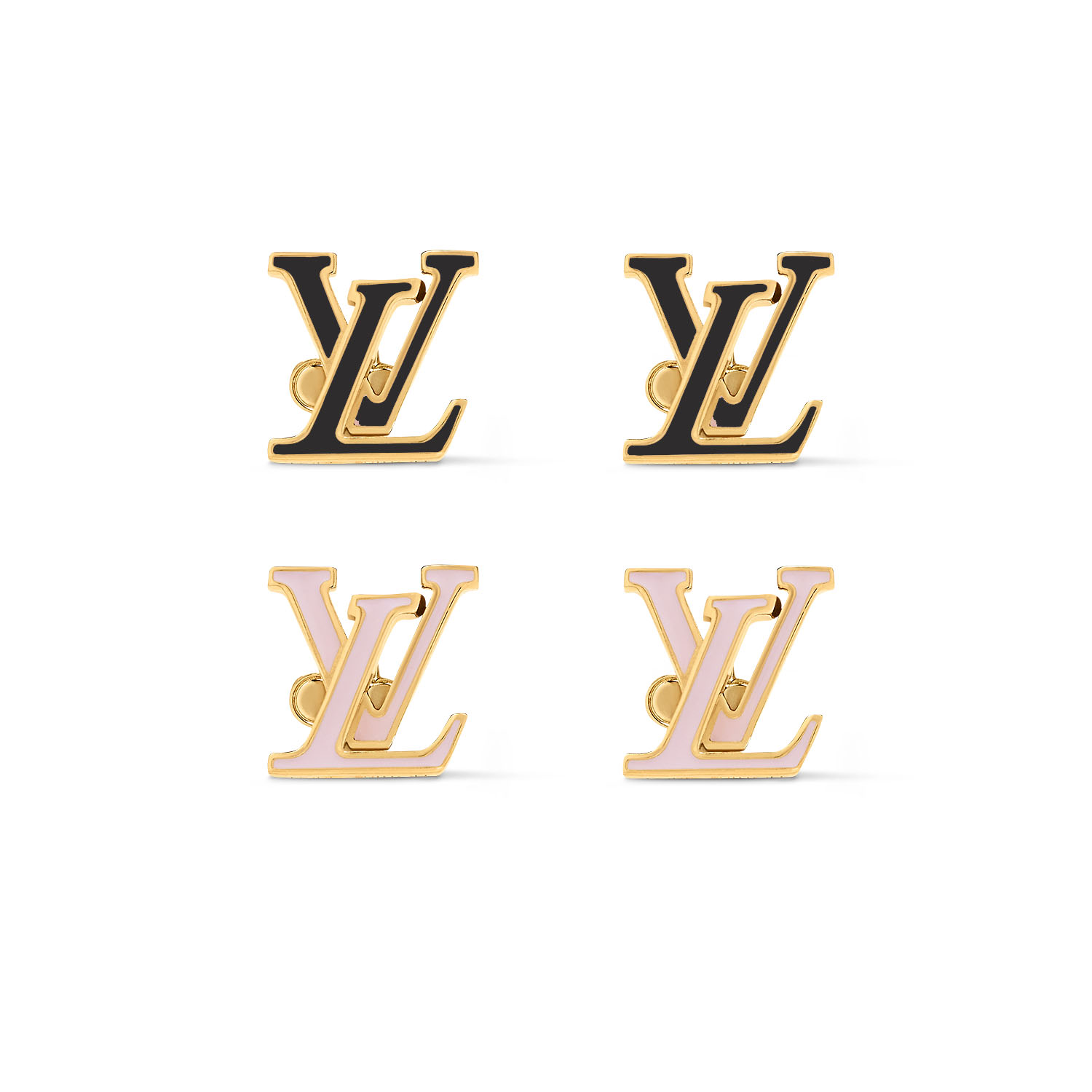 LVE057  Metal lv logo stud earrings - ccjewelryacc