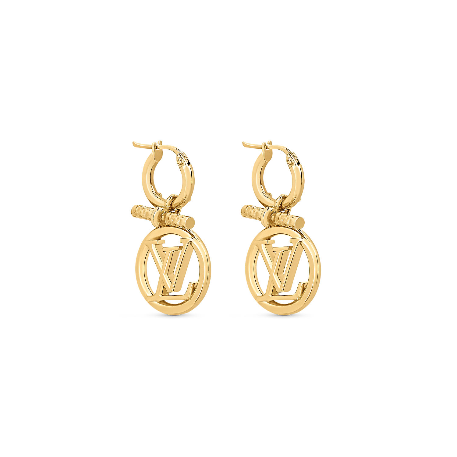 LVE056  Metal Baby Louise VL logo drop earrings - ccjewelryacc