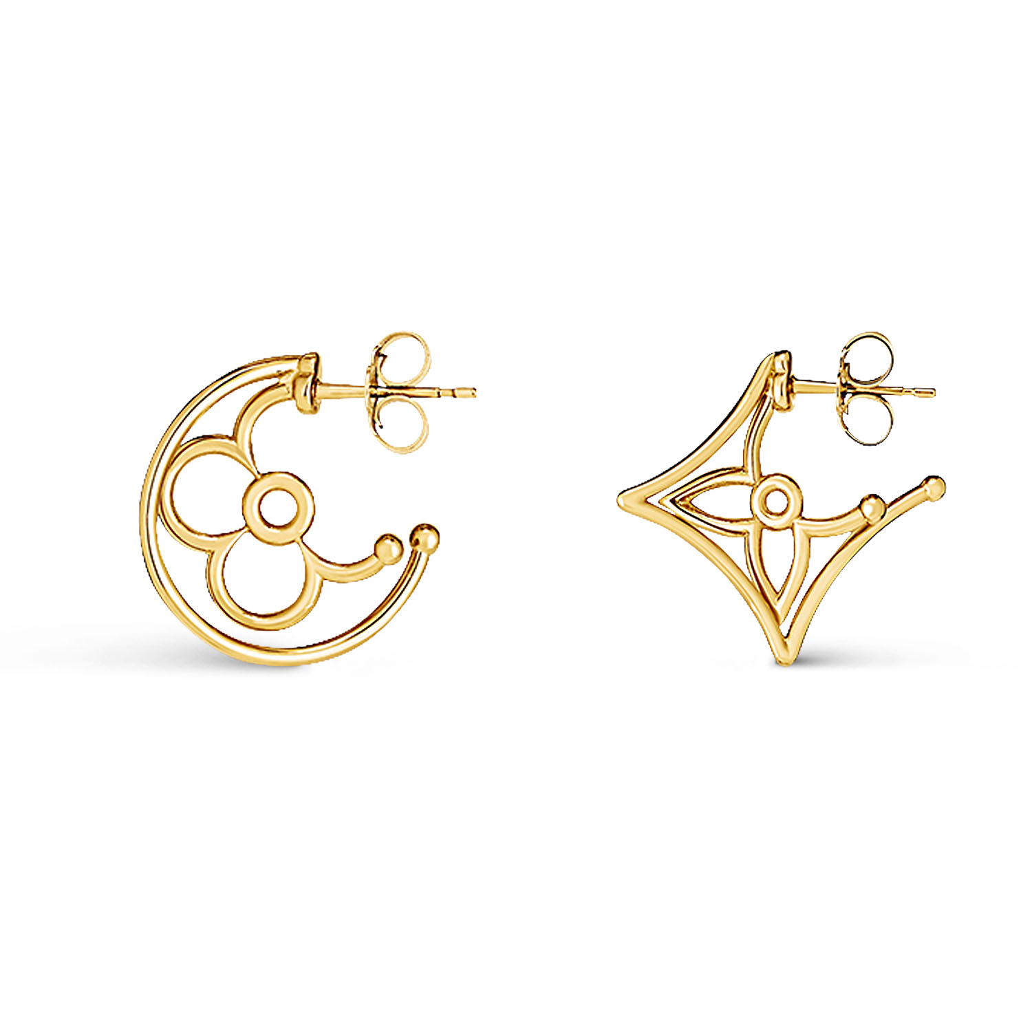 LVE079 Metal VL Twiggy Earrings - ccjewelryacc