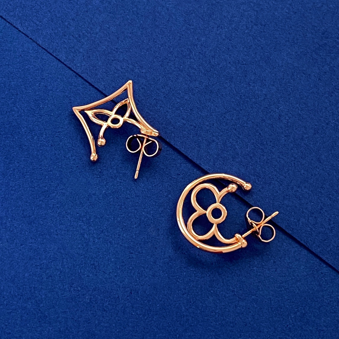 LVE079 Metal VL Twiggy Earrings - ccjewelryacc