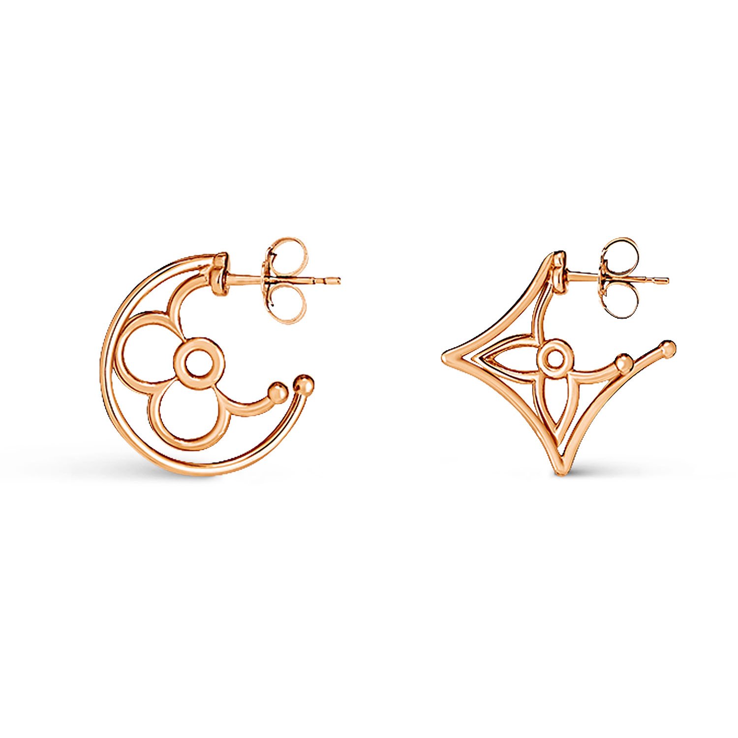 LVE079 Metal VL Twiggy Earrings - ccjewelryacc