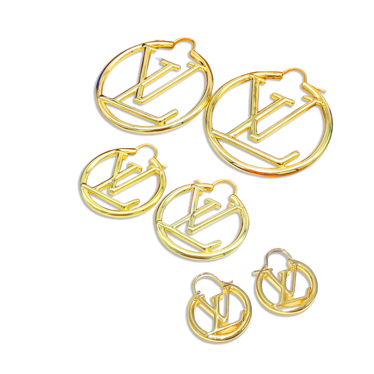 LVE060A Metal Louise PM Earrings S,M,L - ccjewelryacc