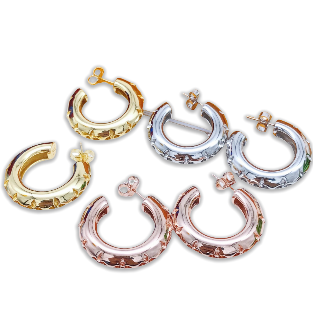 LVE085 Metal designer hook earrings - ccjewelryacc