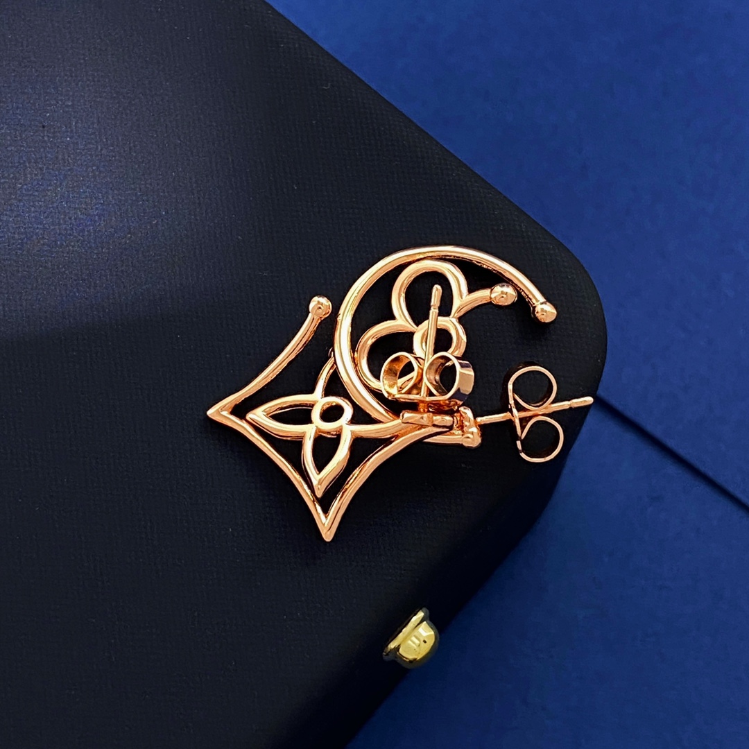 LVE079 Metal VL Twiggy Earrings - ccjewelryacc