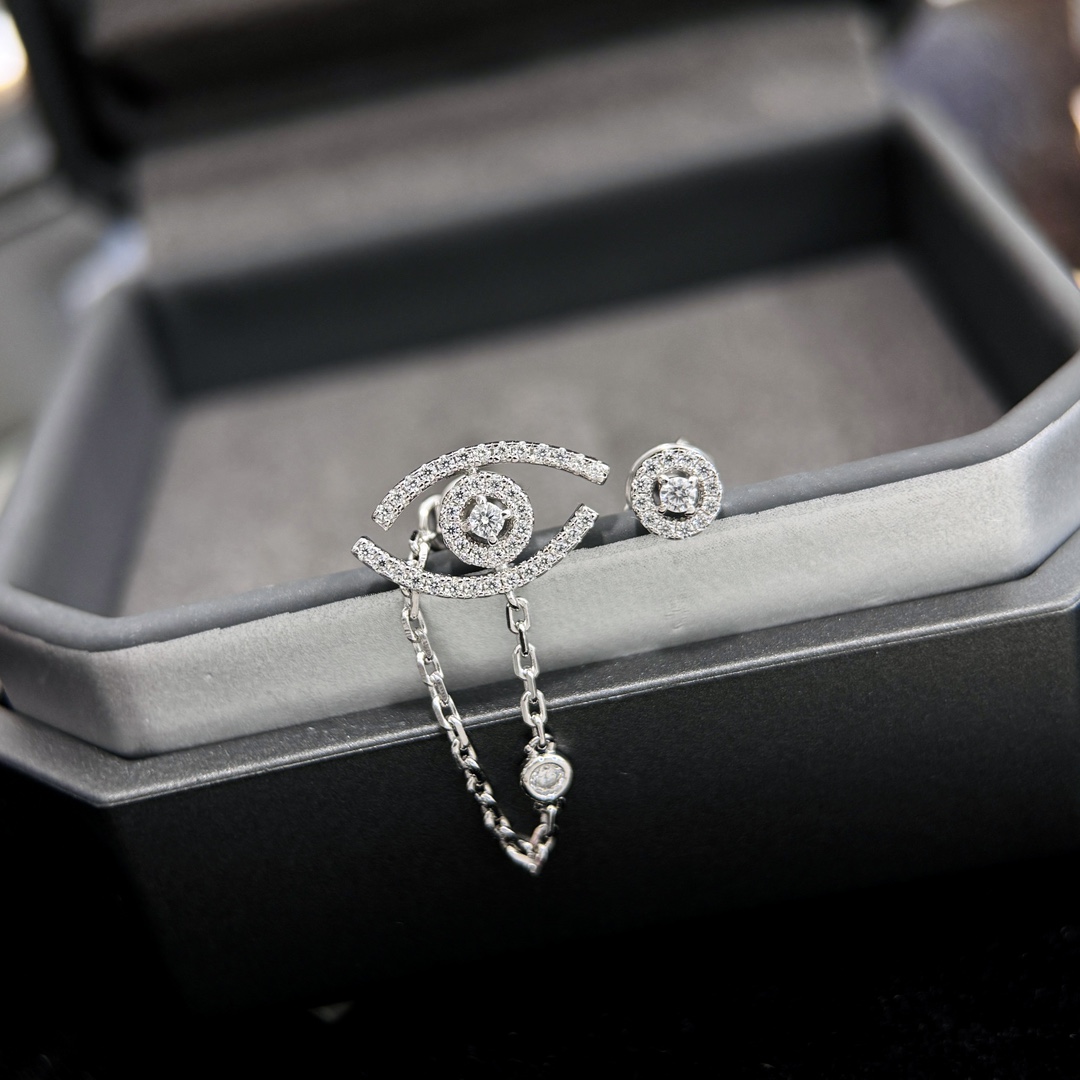 MSEV009 Lucky Eye Pavees earrings - ccjewelryacc