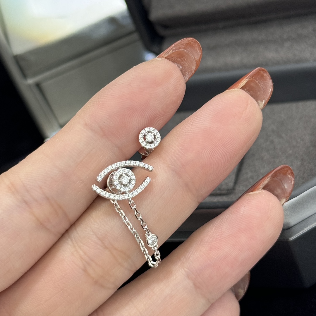 MSEV009 Lucky Eye Pavees earrings - ccjewelryacc