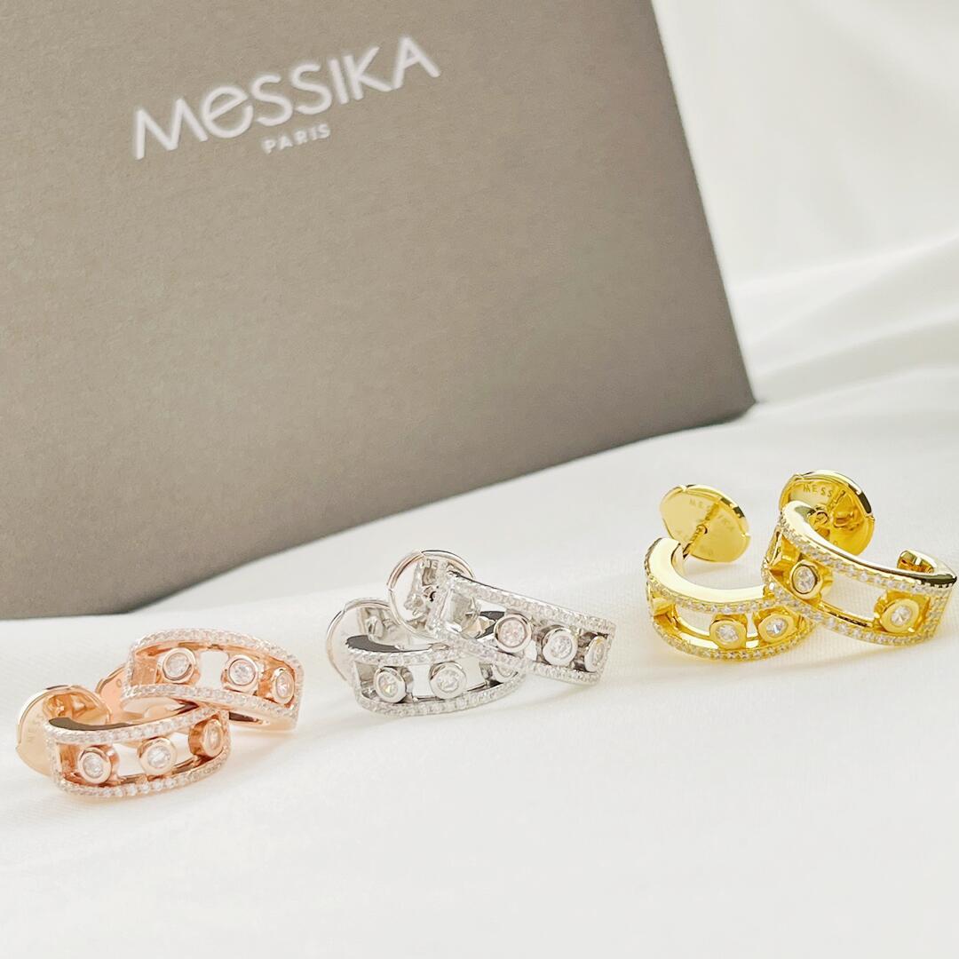 MSEV003 Créoles Move Pavées diamond hook earring - ccjewelryacc