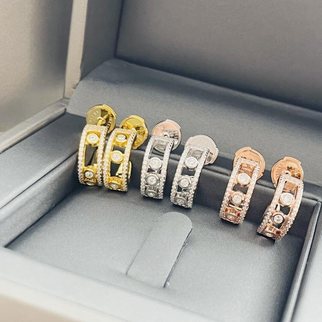 MSEV003 Créoles Move Pavées diamond hook earring - ccjewelryacc