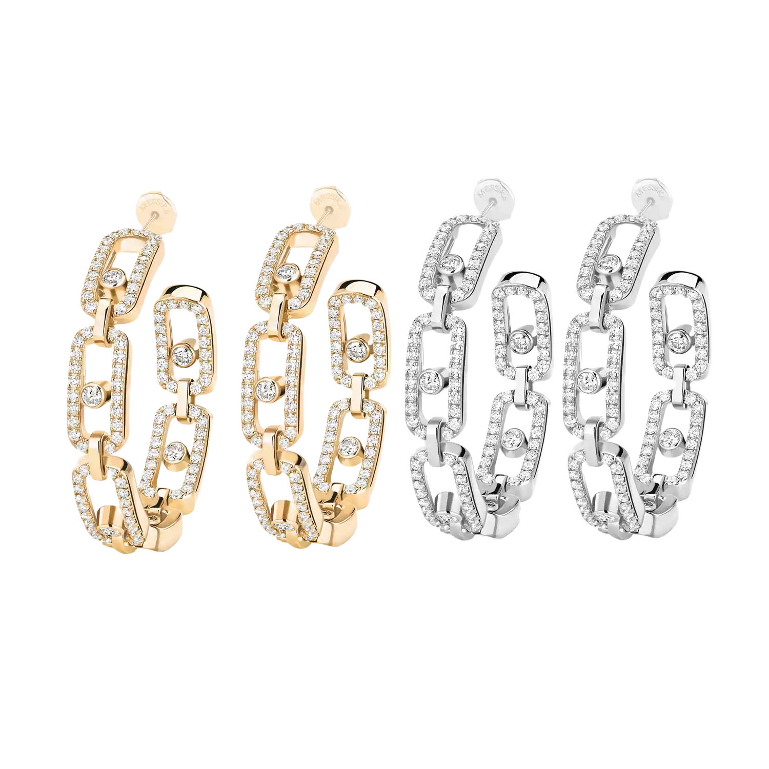 MSEV007 Creoles Move Link PM hook earrings - ccjewelryacc