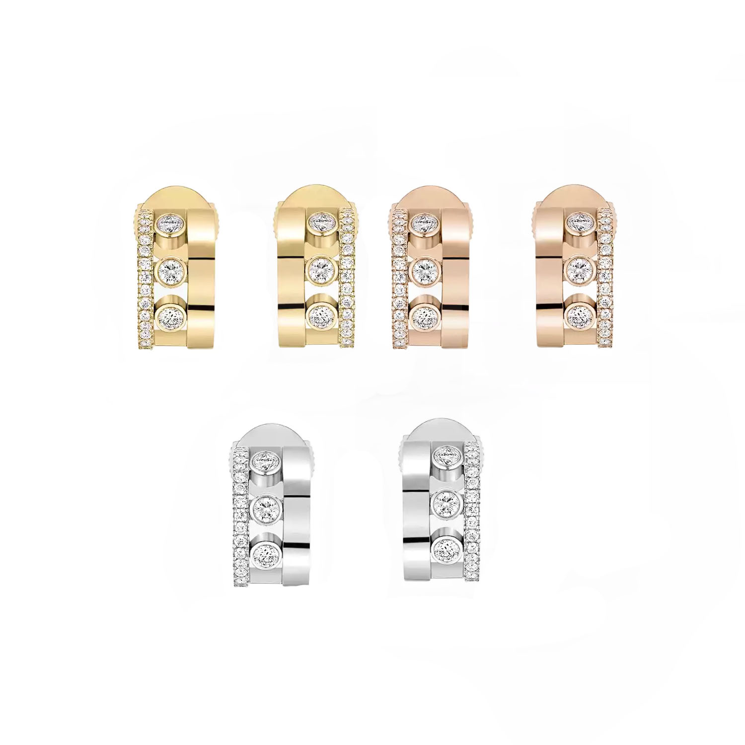 MSEV004 Mini Creoles Move Romane hook earrings - ccjewelryacc