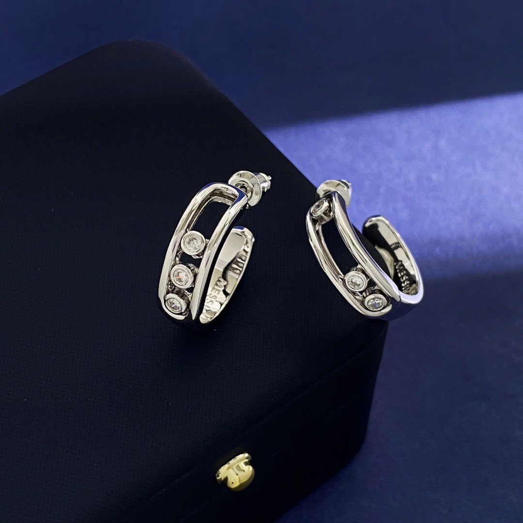 MSEV012 Creoles Move hook Earrings - ccjewelryacc