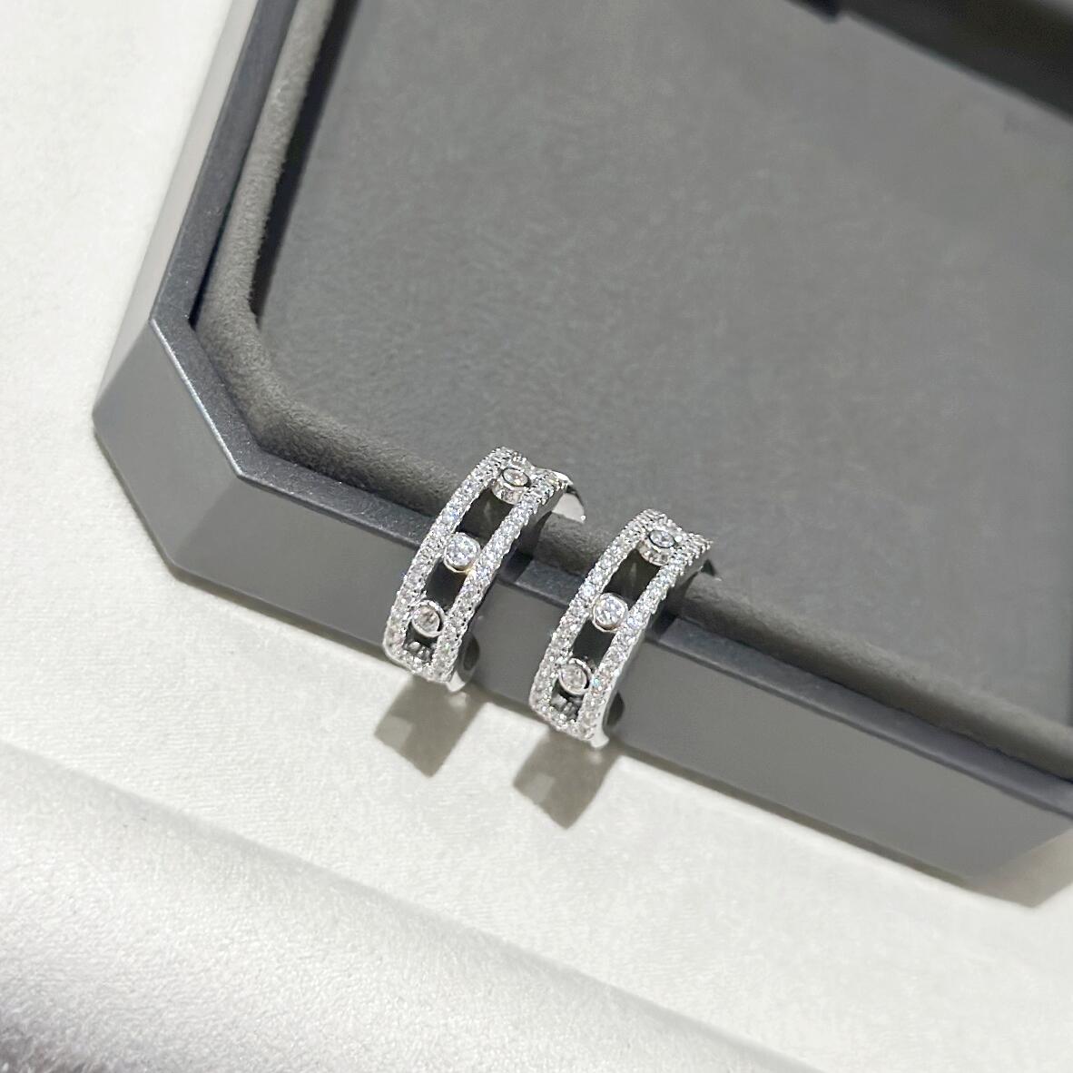 MSEV003 Créoles Move Pavées diamond hook earring - ccjewelryacc