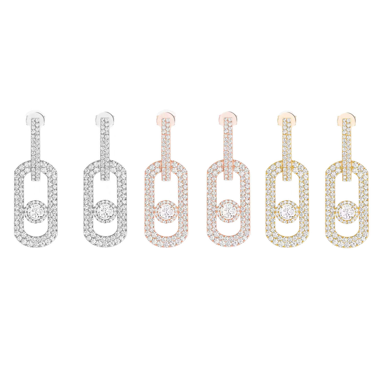 MSEV005 Pendantes So Move XL Pavees earrings - ccjewelryacc