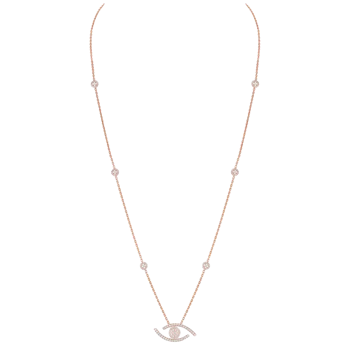 MSNV002 Lucky Eye Pavé pendant necklace - ccjewelryacc