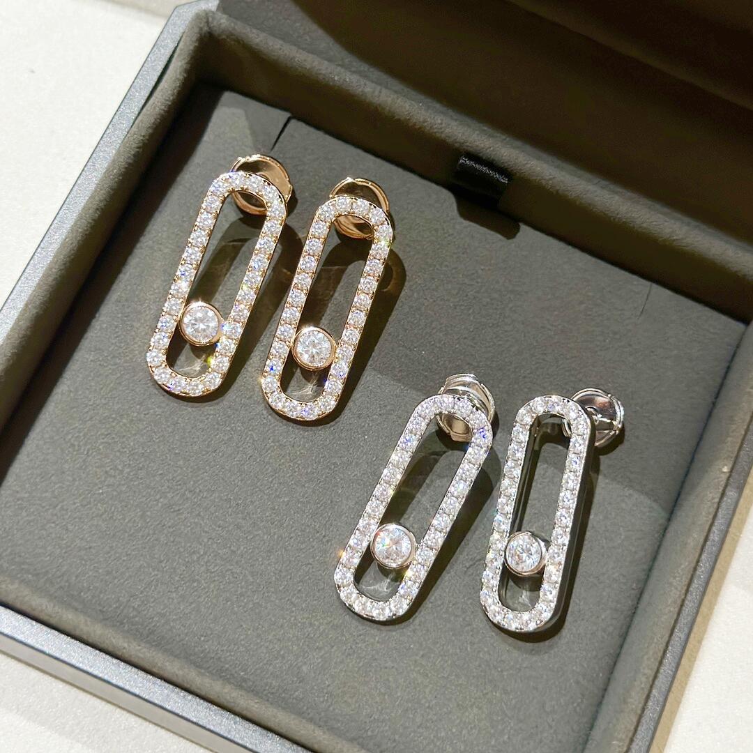 MSEV001 Move uno pavees diamond stud earring - ccjewelryacc