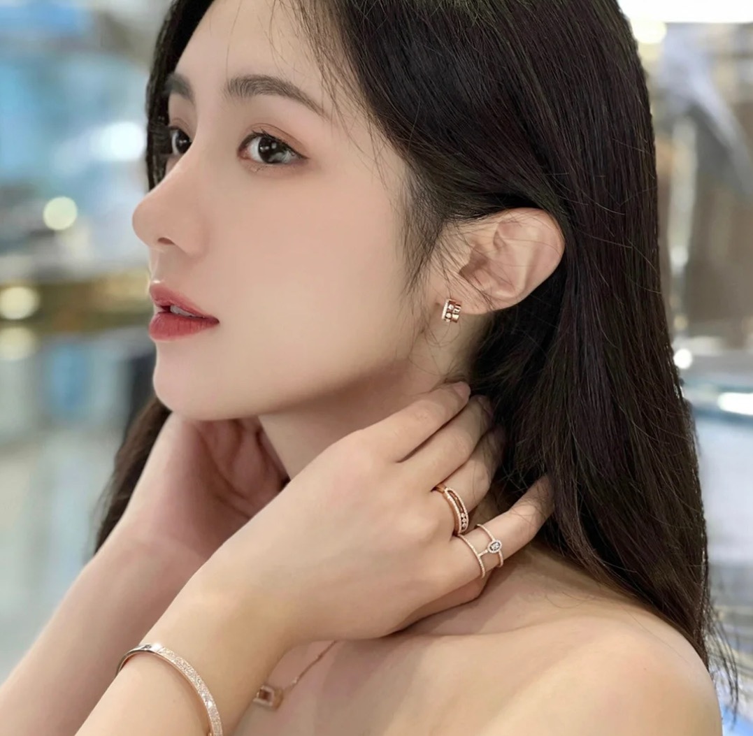 MSEV004 Mini Creoles Move Romane hook earrings - ccjewelryacc