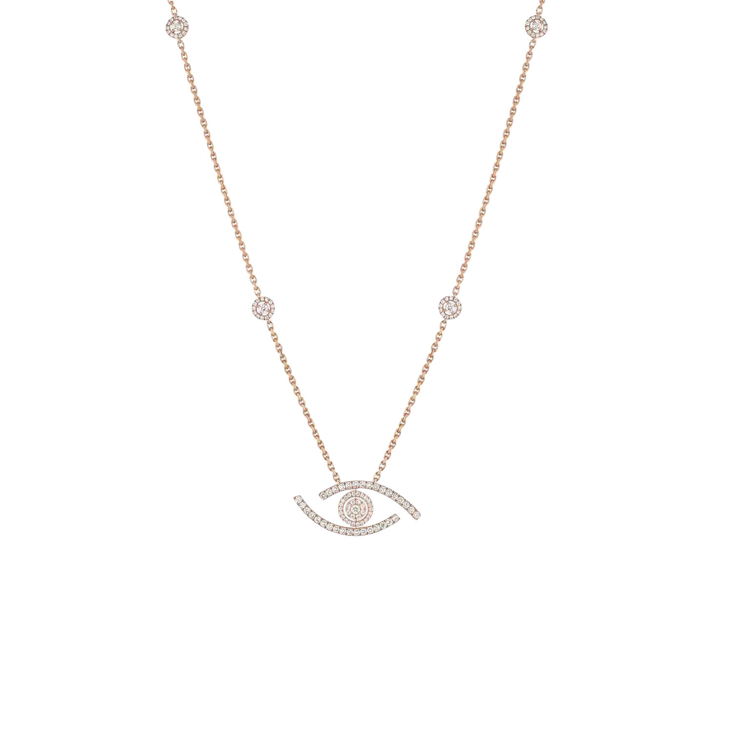 MSNV002 Lucky Eye Pavé pendant necklace - ccjewelryacc