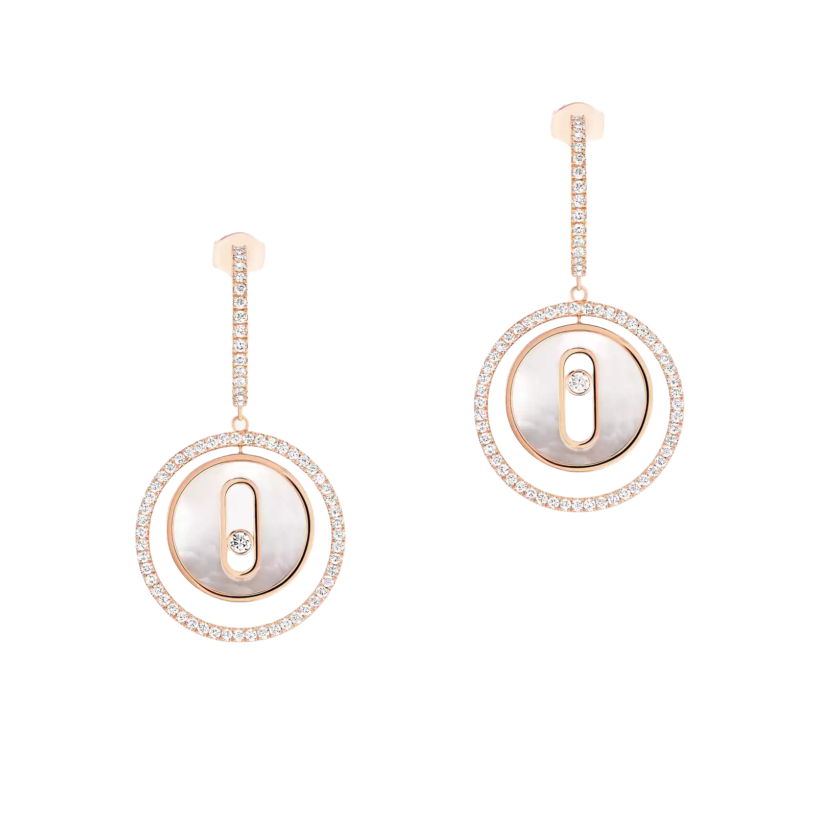 MSEV011 Lucky Move PM Nacre Blanche Earrings - ccjewelryacc