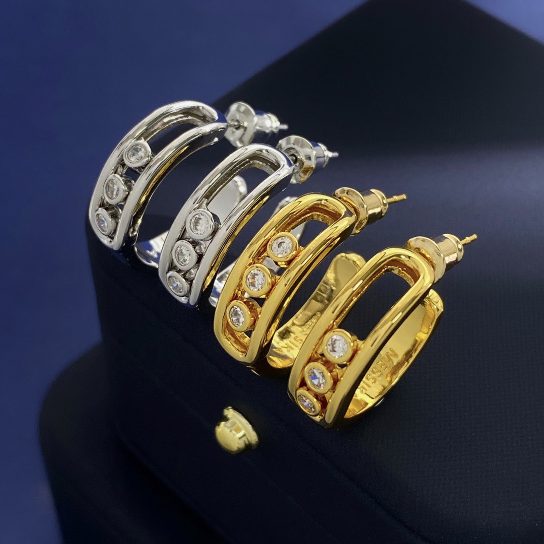 MSEV012 Creoles Move hook Earrings - ccjewelryacc