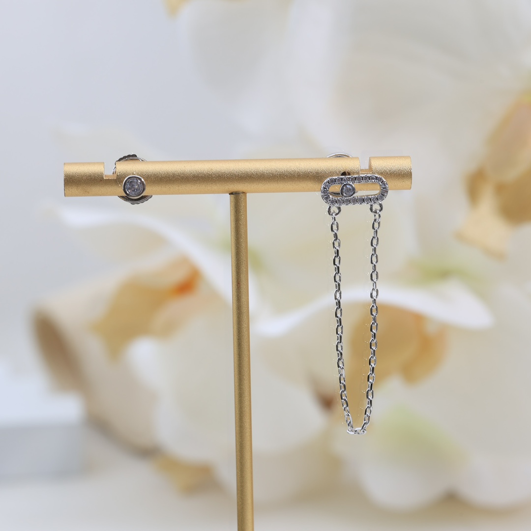 MSEV014 Move Uno Chaine et Puce chain earrings - ccjewelryacc