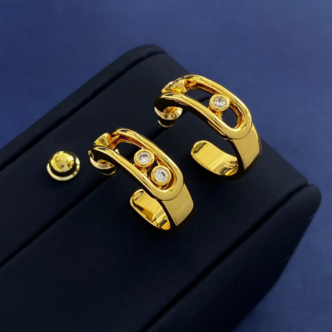 MSEV012 Creoles Move hook Earrings - ccjewelryacc