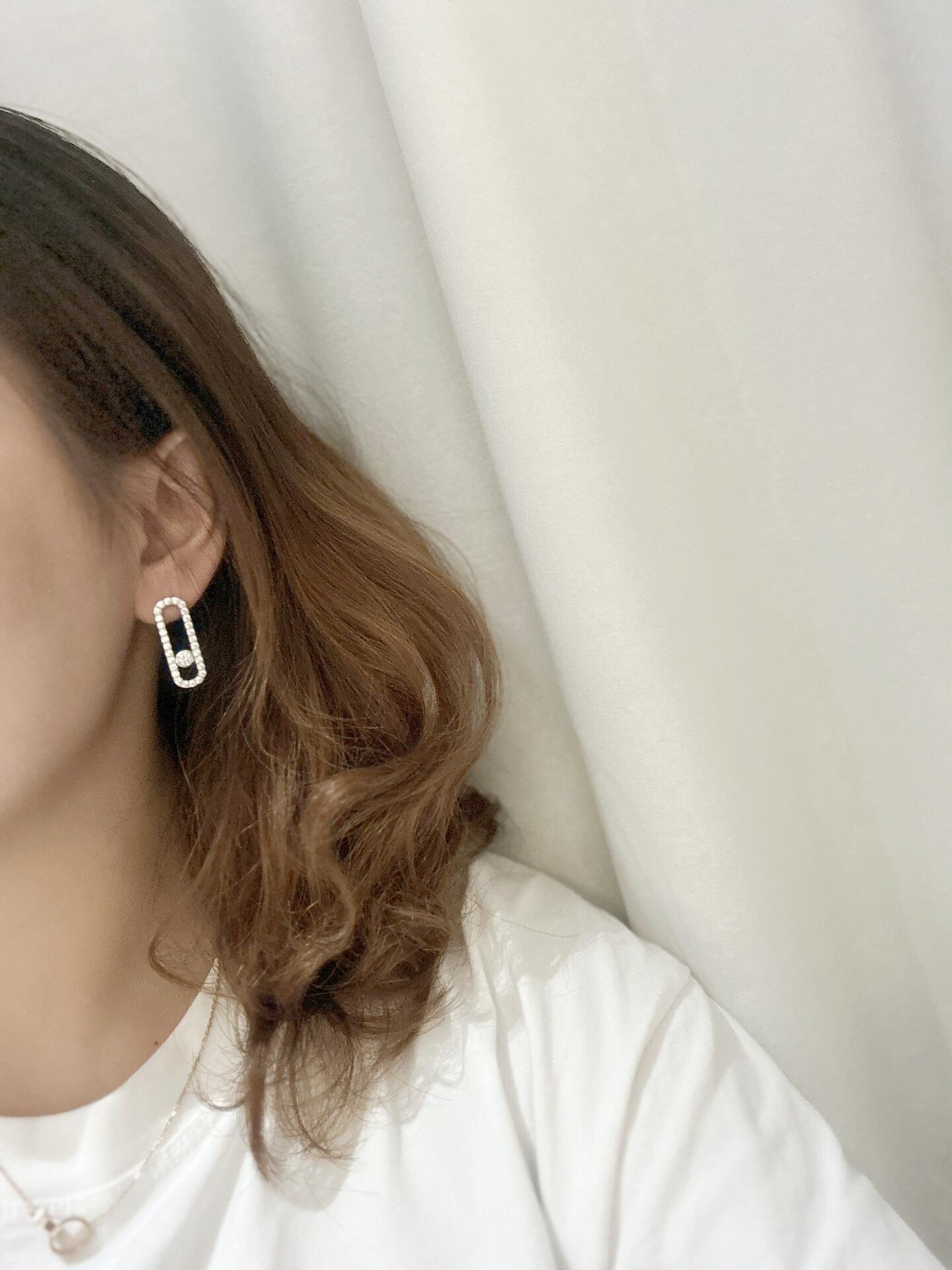 MSEV001 Move uno pavees diamond stud earring - ccjewelryacc