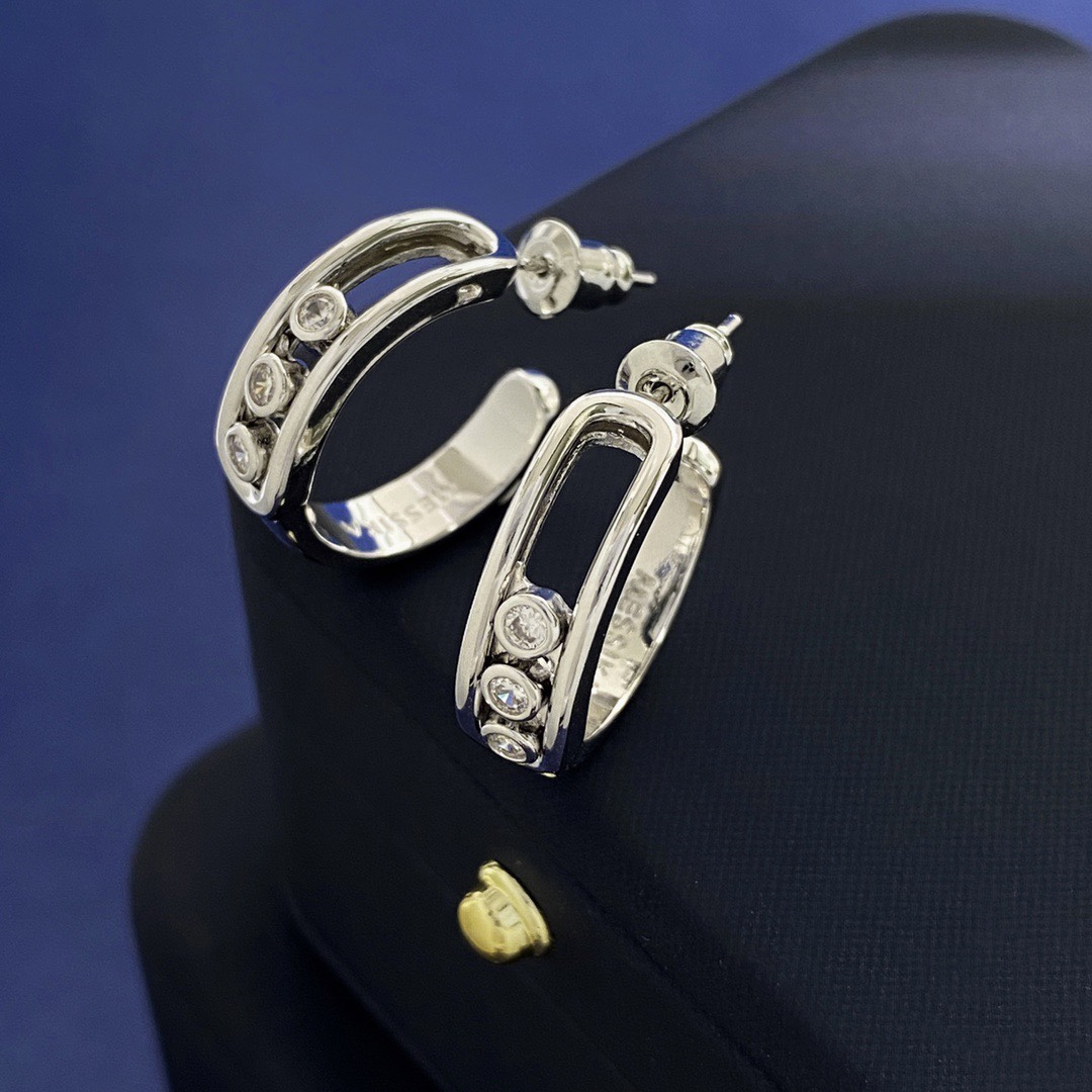 MSEV012 Creoles Move hook Earrings - ccjewelryacc