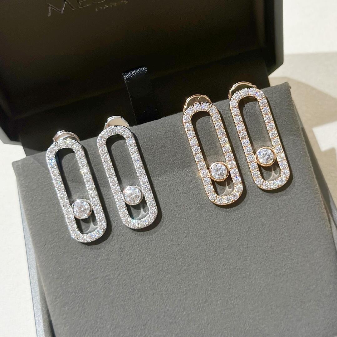 MSEV001 Move uno pavees diamond stud earring - ccjewelryacc