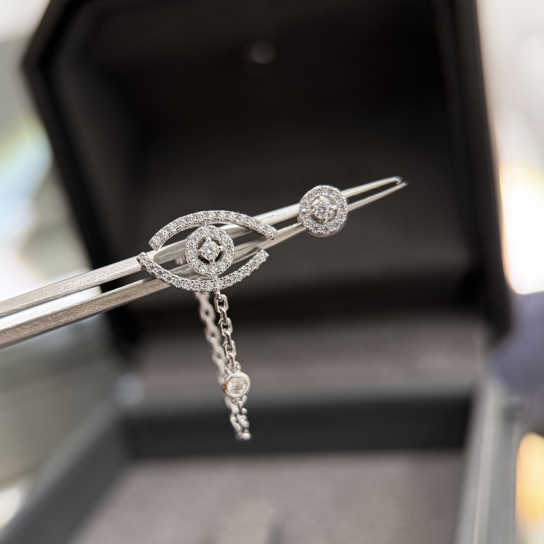 MSEV009 Lucky Eye Pavees earrings - ccjewelryacc