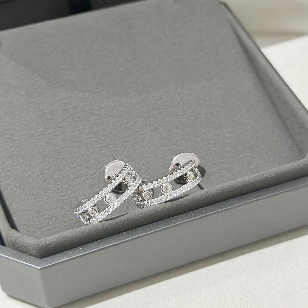 MSEV003 Créoles Move Pavées diamond hook earring - ccjewelryacc