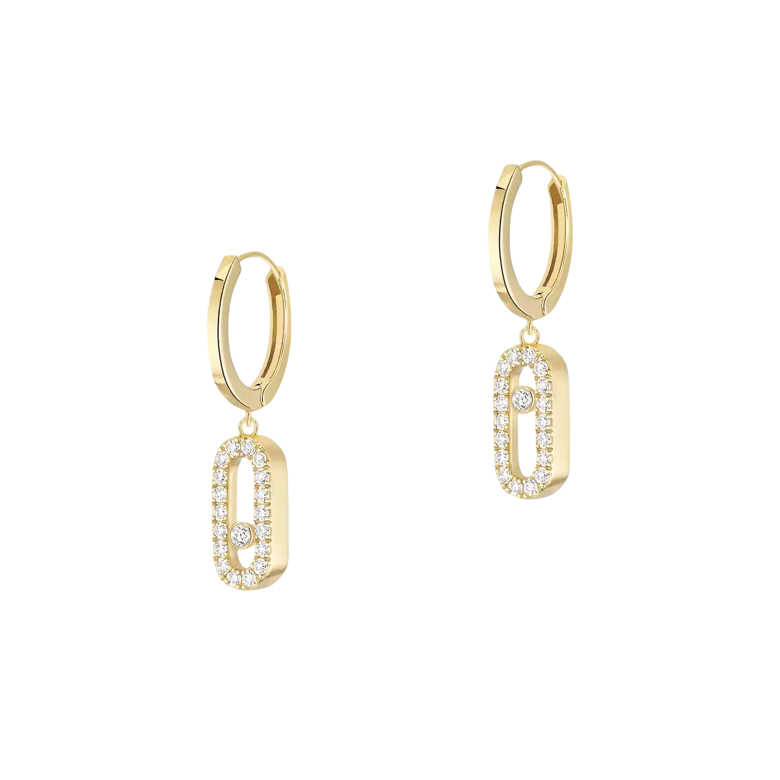 MSEV020 Creoles Move Uno diamond Earrings - ccjewelryacc