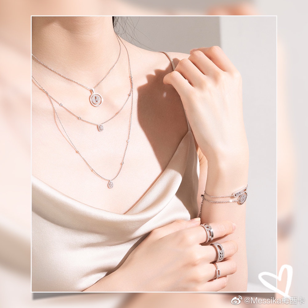 MSNV007 My Twin 2 Rangs diamond necklace - ccjewelryacc