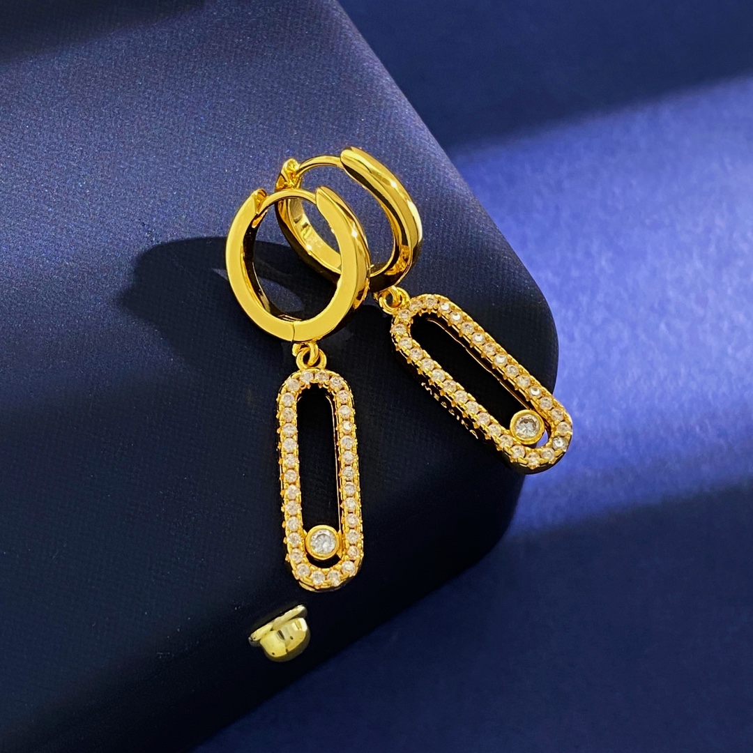 MSEV020 Creoles Move Uno diamond Earrings - ccjewelryacc