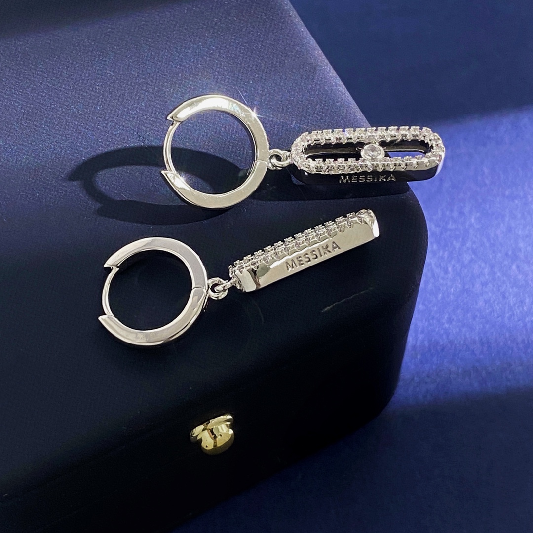 MSEV020 Creoles Move Uno diamond Earrings - ccjewelryacc