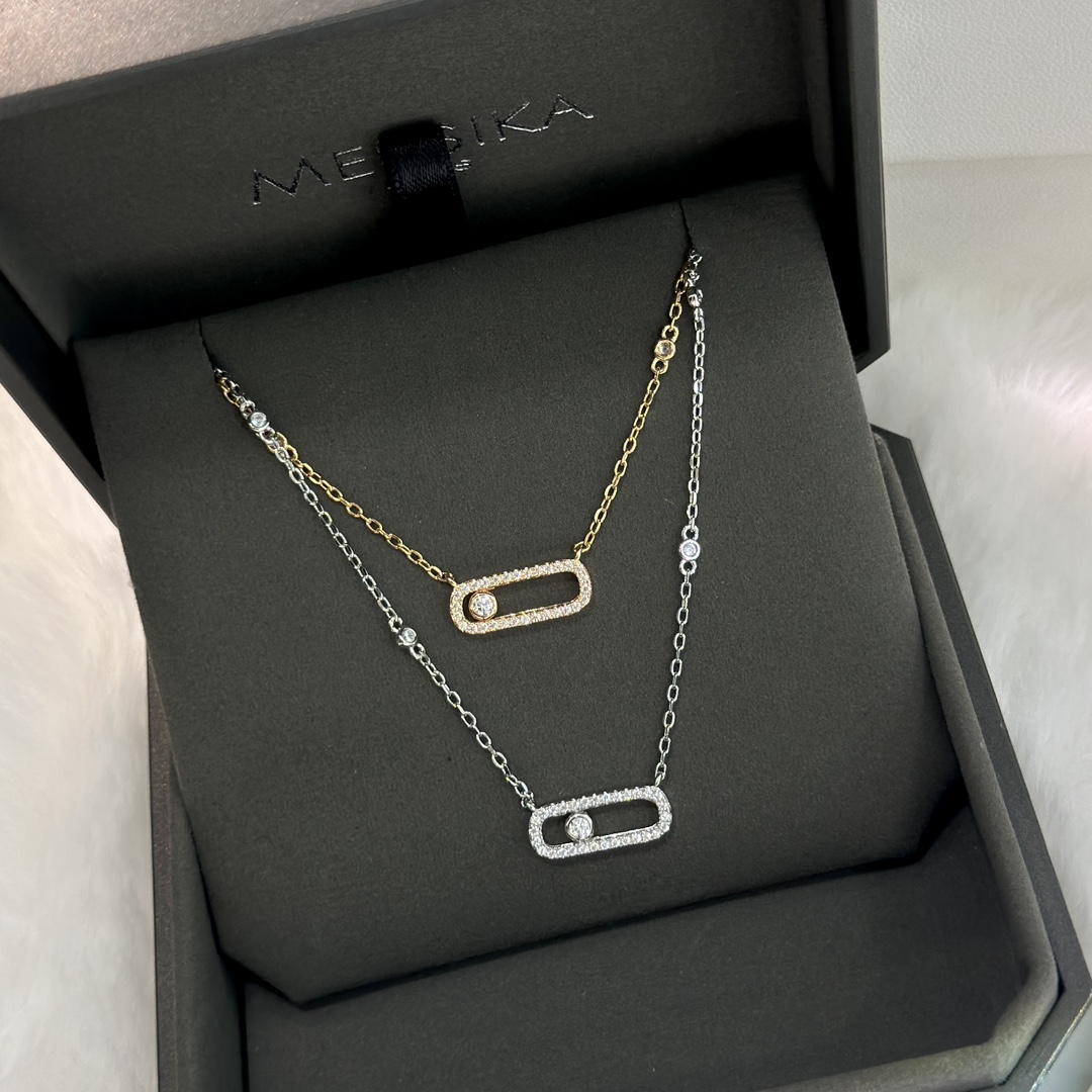 MSNV008 Move Uno Pave necklace - ccjewelryacc