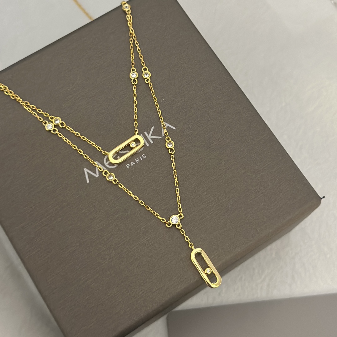 MSNV010 Move Uno 2 Rangs necklace - ccjewelryacc