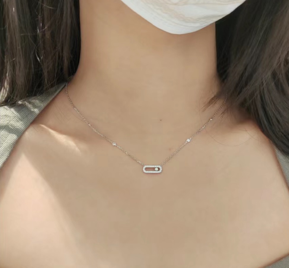 MSNV008 Move Uno Pave necklace - ccjewelryacc