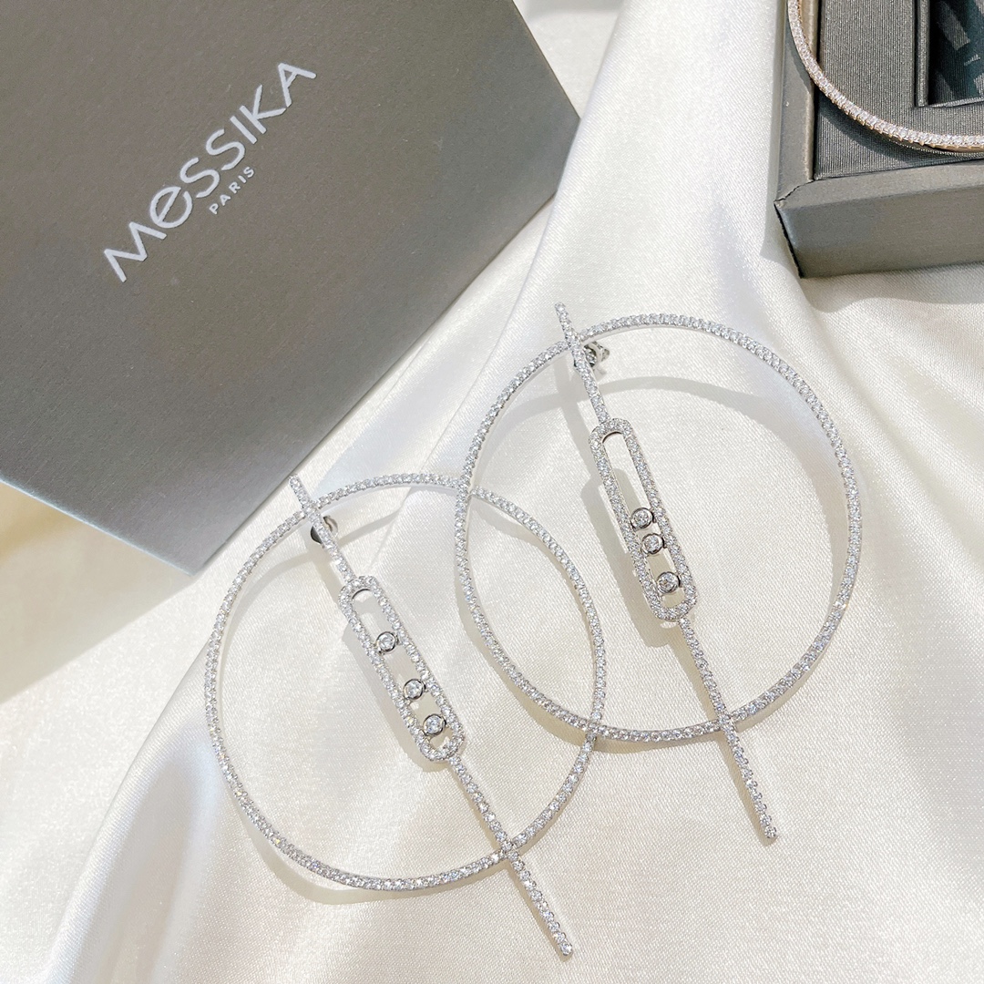 MSEV021 Creoles Move Uno diamond Hoop Earrings - ccjewelryacc