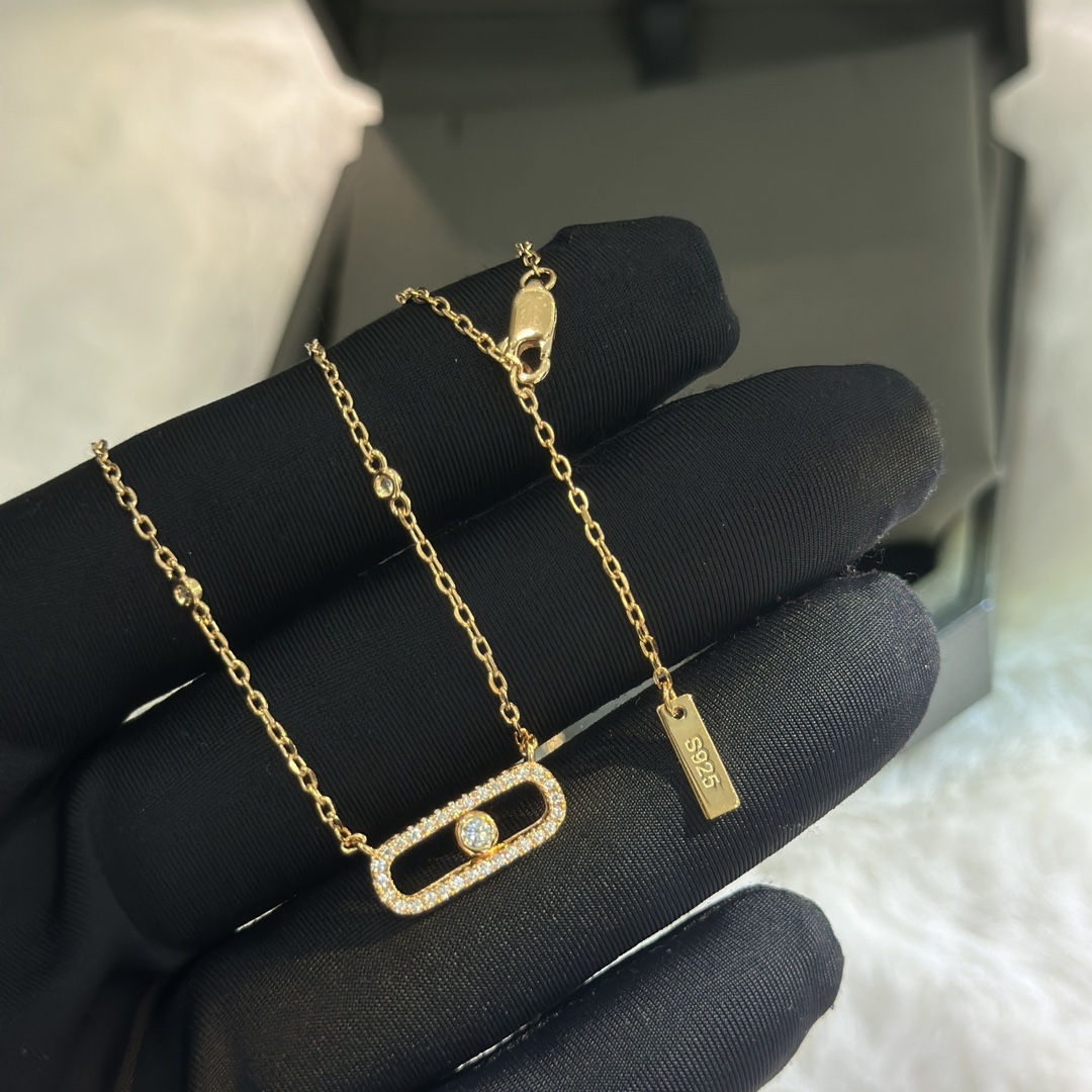 MSNV008 Move Uno Pave necklace - ccjewelryacc