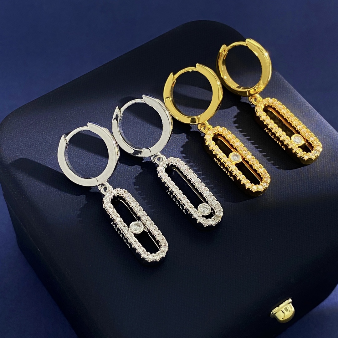 MSEV020 Creoles Move Uno diamond Earrings - ccjewelryacc