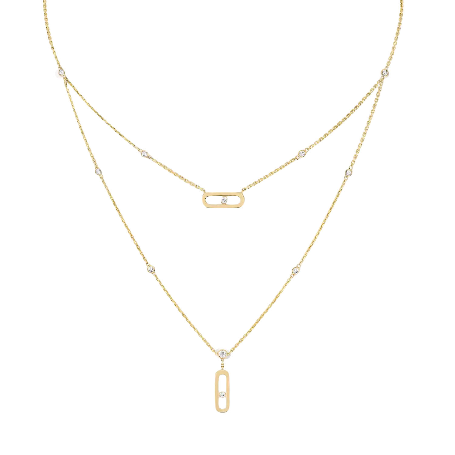MSNV010 Move Uno 2 Rangs necklace - ccjewelryacc