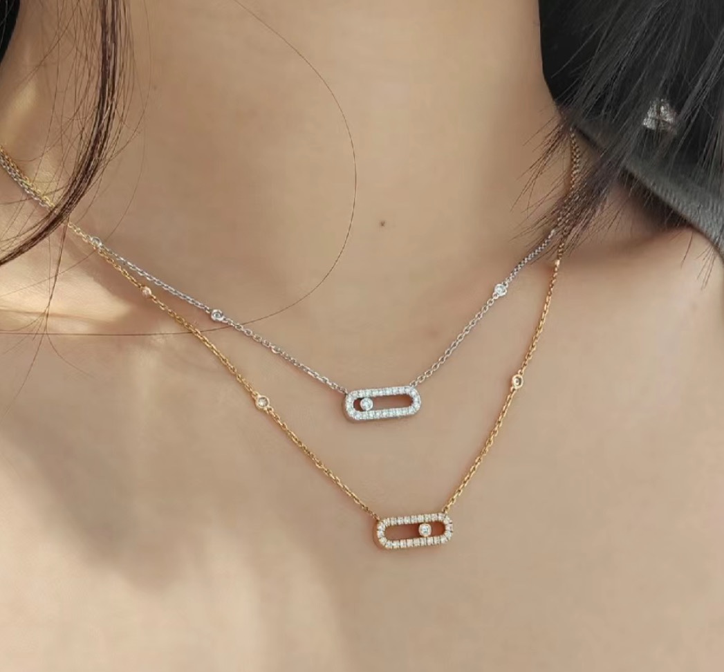 MSNV008 Move Uno Pave necklace - ccjewelryacc