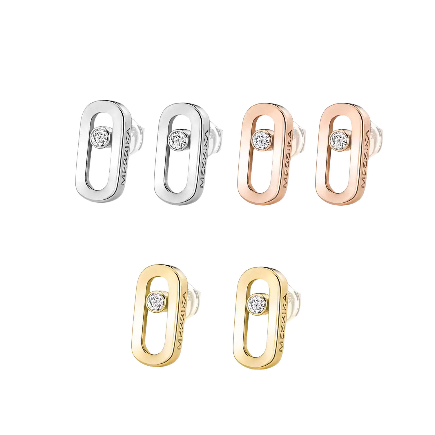 MSEV023 Puces Move Uno diamond Or earring - ccjewelryacc