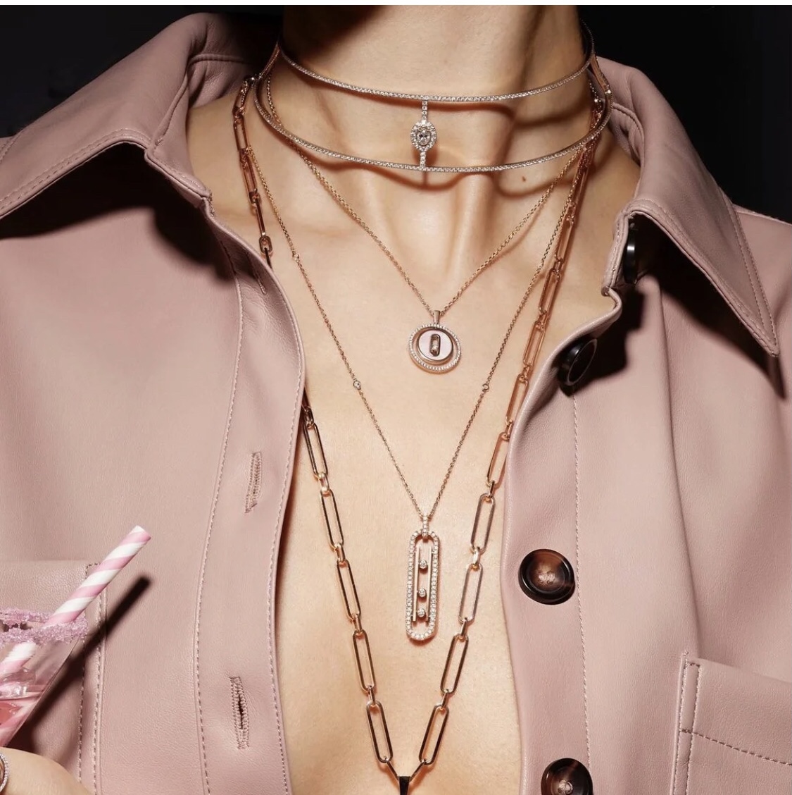 MSNV006 Move 10th PM diamond Pendant necklace - ccjewelryacc